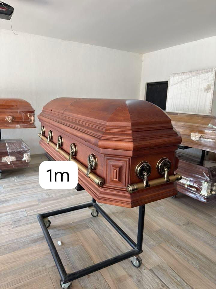 Mahogany Dome Casket — Local Caskets available at Vanity Funeral Home, Lagos